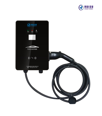 7kw المستوى 2 AC EV شاحن 32A جدار جبل في الهواء الطلق IP54 مقاوم للماء