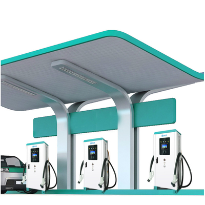 الكل في واحد شاحن EV 120kw مثبت على الأرض مع شاشة ملونة تعمل باللمس مقاس 7 بوصات