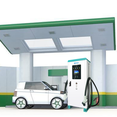 شاحن كهربائي سريع الشحن DC 120kw EV الكل في واحد مع مسدس شحن مزدوج