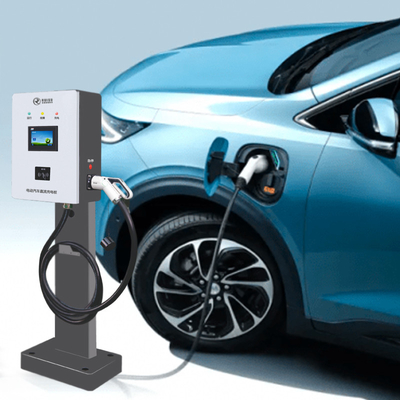Rapid DC Fast 40kw EV شاحن جدار جبل RFID 3 مراحل مع موصل مزدوج OCPP