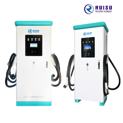 120kw DC نقاط شحن السيارة الكهربائية العامة الكل في واحد مع مقابس شحن CCS2