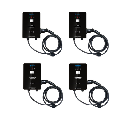 شاحن كهربائي بتيار متردد مثبت على الحائط 32A نوع 2 Evse محمول مع شاشة LCD