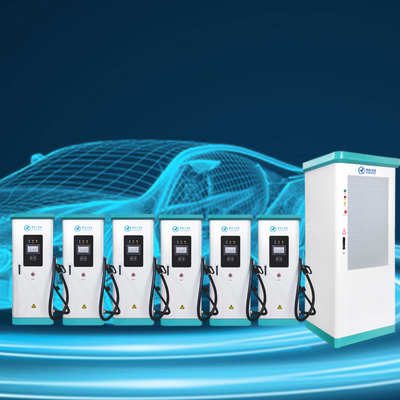 شاحن EV تجاري 480KW ، 1 مقبس 8 محطات شحن سريع OCPP DC