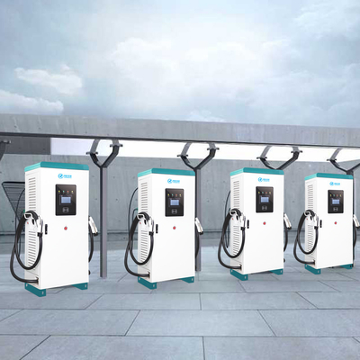 شاحن سيارة EV ذكي مثبت على الأرض ، محطة شحن سريع EV 60KW OEM