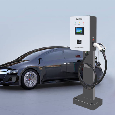Rapid DC Fast 40kw EV شاحن جدار جبل RFID 3 مراحل مع موصل مزدوج OCPP